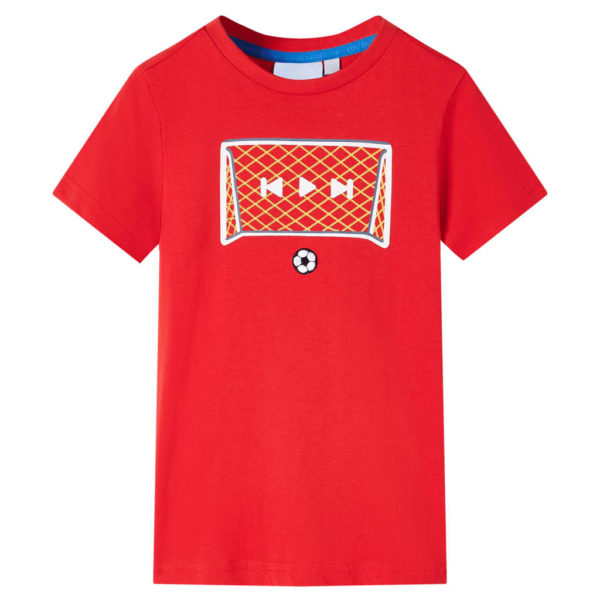 Fotball T-skjorte for barn rød 140