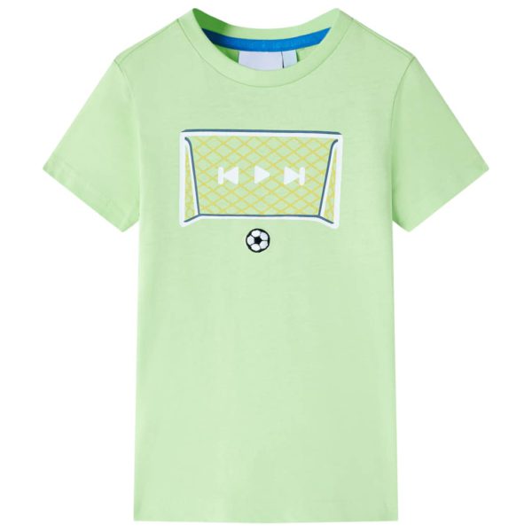 T-skjorte for barn limegrønn 140