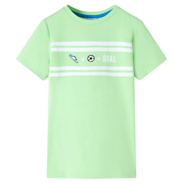 T-skjorte for barn neongrønn 116