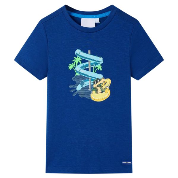 T-skjorte for barn mørkeblå 128