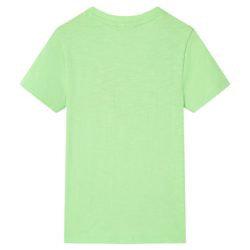 T-skjorte for barn neongrønn 128