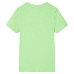 T-skjorte for barn neongrønn 140