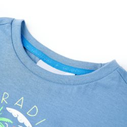 T-skjorte for barn medium blå 104