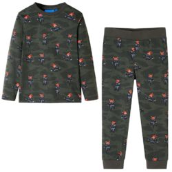 Pyjamas for barn med lange ermer kaki 104