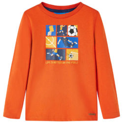 T-skjorte for barn med lange ermer oransje 128