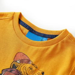 T-skjorte for barn med lange ermer oker 104