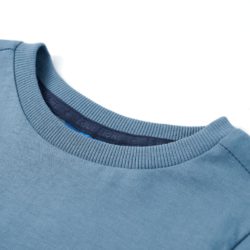 T-skjorte for barn med lange ermer medium blå 104