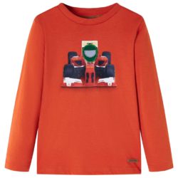 T-skjorte for barn med lange ermer oransje 104
