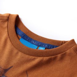 T-skjorte for barn med lange ermer konjakk 128