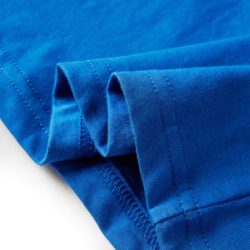T-skjorte for barn med lange ermer koboltblå 116