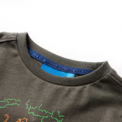T-skjorte for barn med lange ermer kaki 104