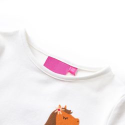 T-skjorte for barn med lange ermer ecru 116