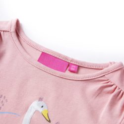 T-skjorte for barn med lange ermer lyserosa 92