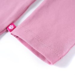 T-skjorte for barn med lange ermer brent rosa 104