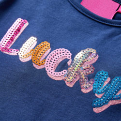 T-skjorte for barn med lange ermer marineblå 116