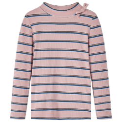 T-skjorte for barn med lange ermer lyserosa 104