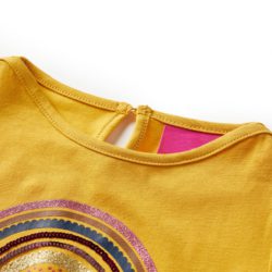 T-skjorte for barn med lange ermer oker 116
