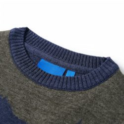 strikket marineblå 128