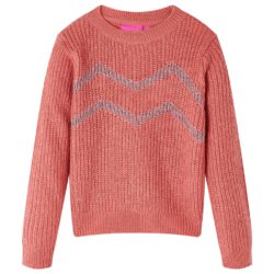 Barnegenser strikket medium rosa 104