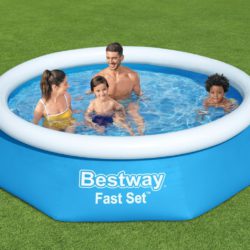Oppblåsbart svømmebasseng Fast Set rundt 244×66 cm 57265