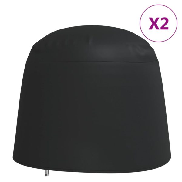 vidaXL Doble trekk eggeformet stol 2 stk Ø 230×200 cm 420D oxfordstoff