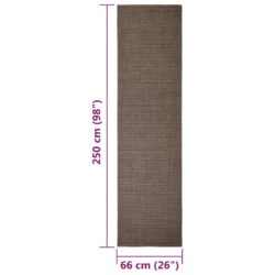 Sisalteppe for klorestolpe brun 66×250 cm