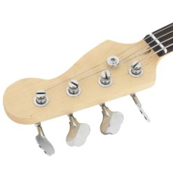 Elektrisk bassgitar for nybegynnere med veske brun hvit 4/4 46″