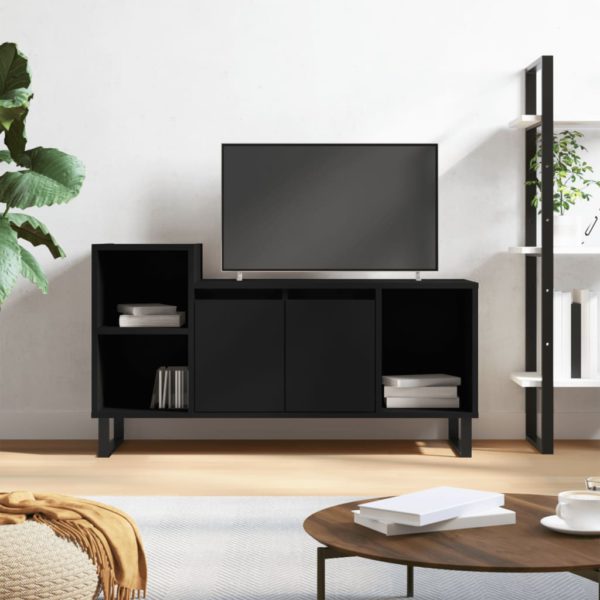 vidaXL TV-benk svart 100x35x55 cm konstruert tre