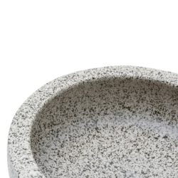 Benkeservant grå rund Φ41×14 cm keramikk