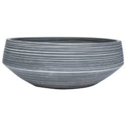 vidaXL Benkeservant grå rund Φ41×14 cm keramikk