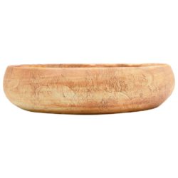 Benkeservant brun oval 59x40x15 cm keramikk