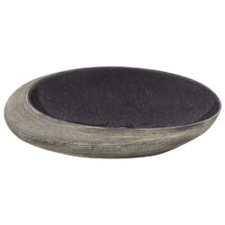 vidaXL Benkeservant lilla og grå oval 59x40x14 cm keramikk