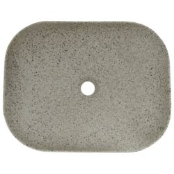 Benkeservant grå rektangulær 48×37,5×13,5 cm keramikk