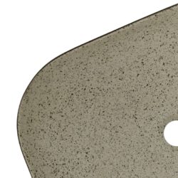 Benkeservant grå og svart rektangulær 48×37,5×13,5 cm keramikk