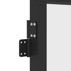 Innerdør slank svart 83×201,5 cm herdet glass og aluminium