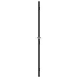 vidaXL Innerdør slank svart 76×201,5 cm herdet glass og aluminium