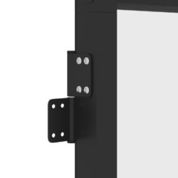 Innerdør slank svart 93×201,5 cm herdet glass og aluminium