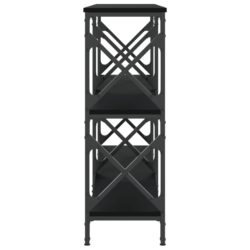 Konsollbord svart 200x28x80,5 cm konstruert tre