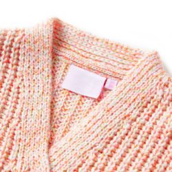 Cardigan for barn strikket blandet rosa 128