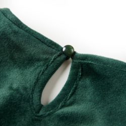 Bluse for barn med volanger mørkegrønn 104