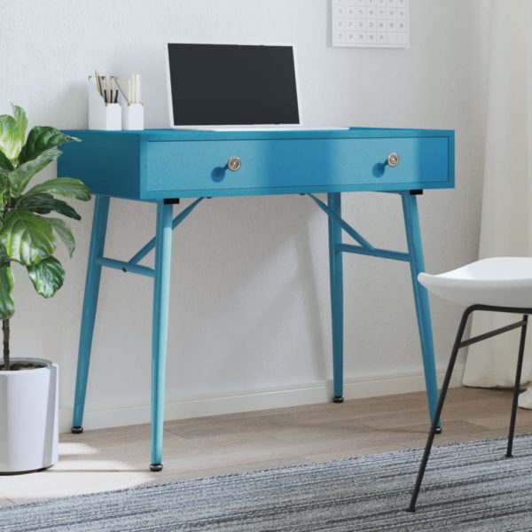 vidaXL Databord med skuff antikk grønn 90x50x76,5 cm