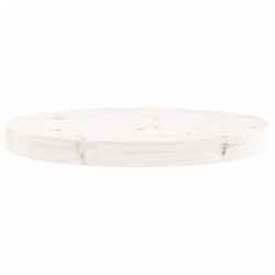 Bordplate rund hvit Ø40×3 cm heltre furu