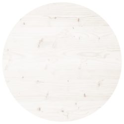 Bordplate rund hvit Ø60×3 cm heltre furu