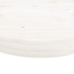 Bordplate rund hvit Ø60×3 cm heltre furu