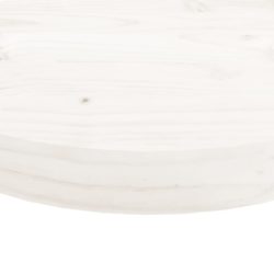 Bordplate rund hvit Ø70×3 cm heltre furu