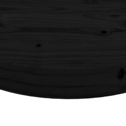 Bordplate rund svart Ø70×3 cm heltre furu