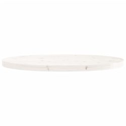 Bordplate rund hvit Ø90×3 cm heltre furu