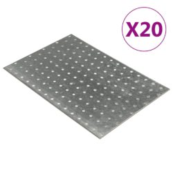vidaXL Perforerte plater 20 stk 2 mm 300×200 mm galvanisert stål