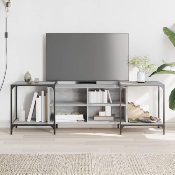 vidaXL TV-benk grå sonoma 153x37x50 cm konstruert tre
