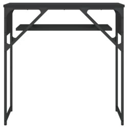Konsollbord med hylle svart 75x30x75 cm konstruert tre
